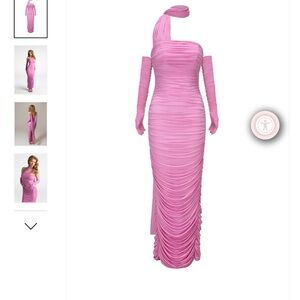 Nana Jacqueline One-Shoulder Pink Dress